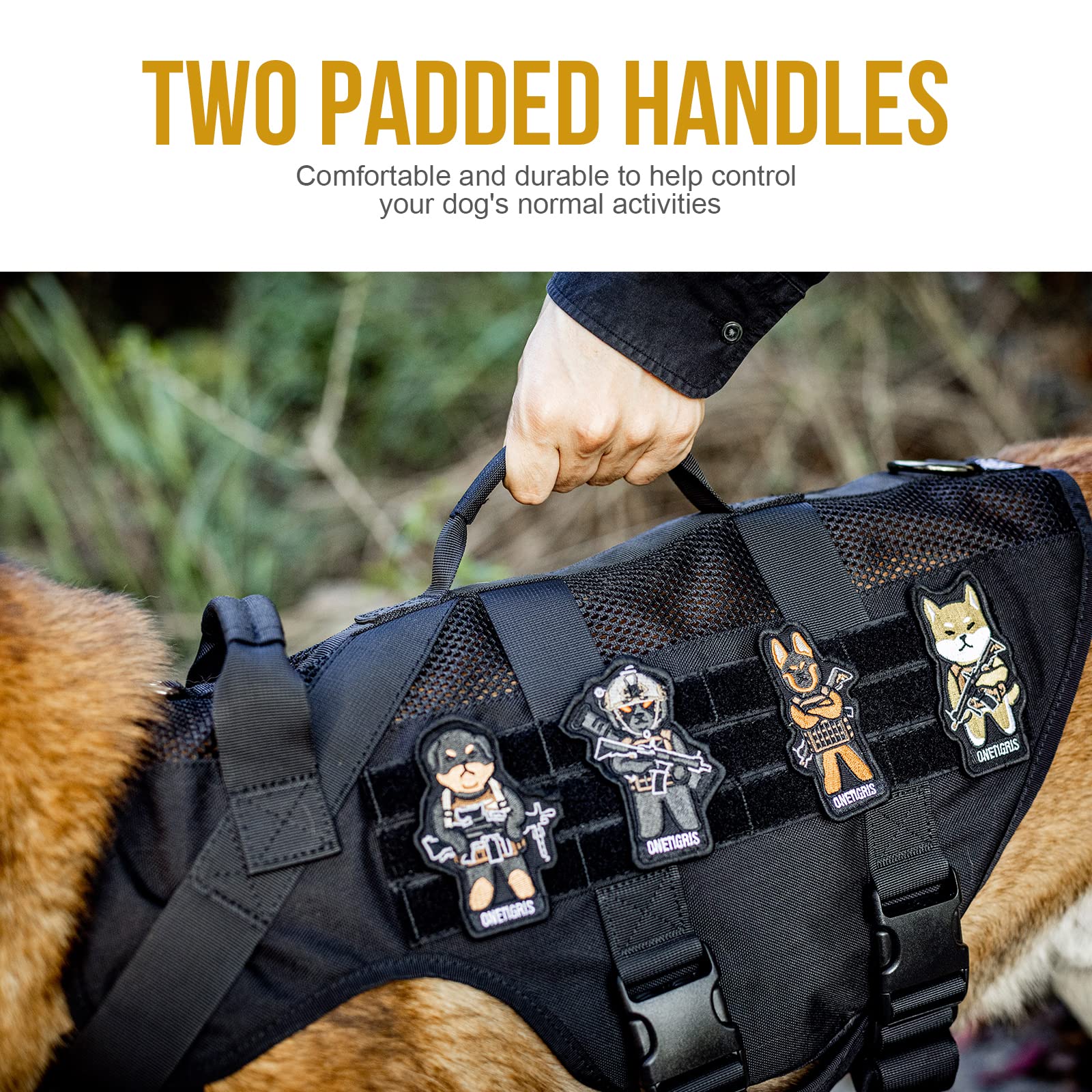 Panel MOLLE lateral del arnés ONETIGRIS para accesorios y parches