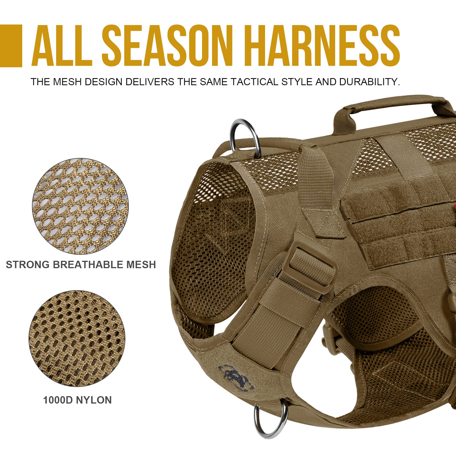 ONETIGRIS panel MOLLE a los lados para accesorios y parches