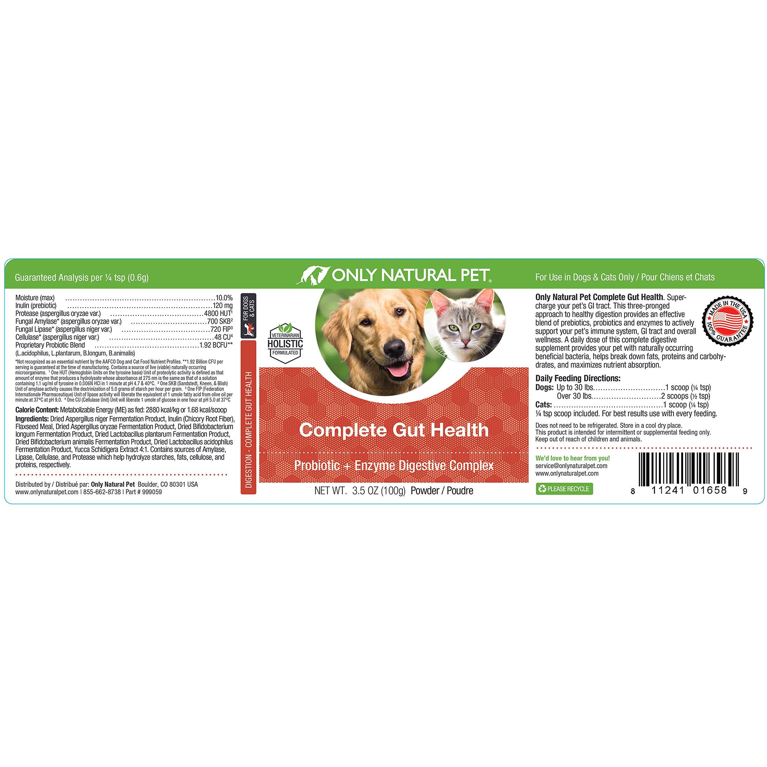 Only Natural Pet apoyo al sistema inmunológico de perros y gatos