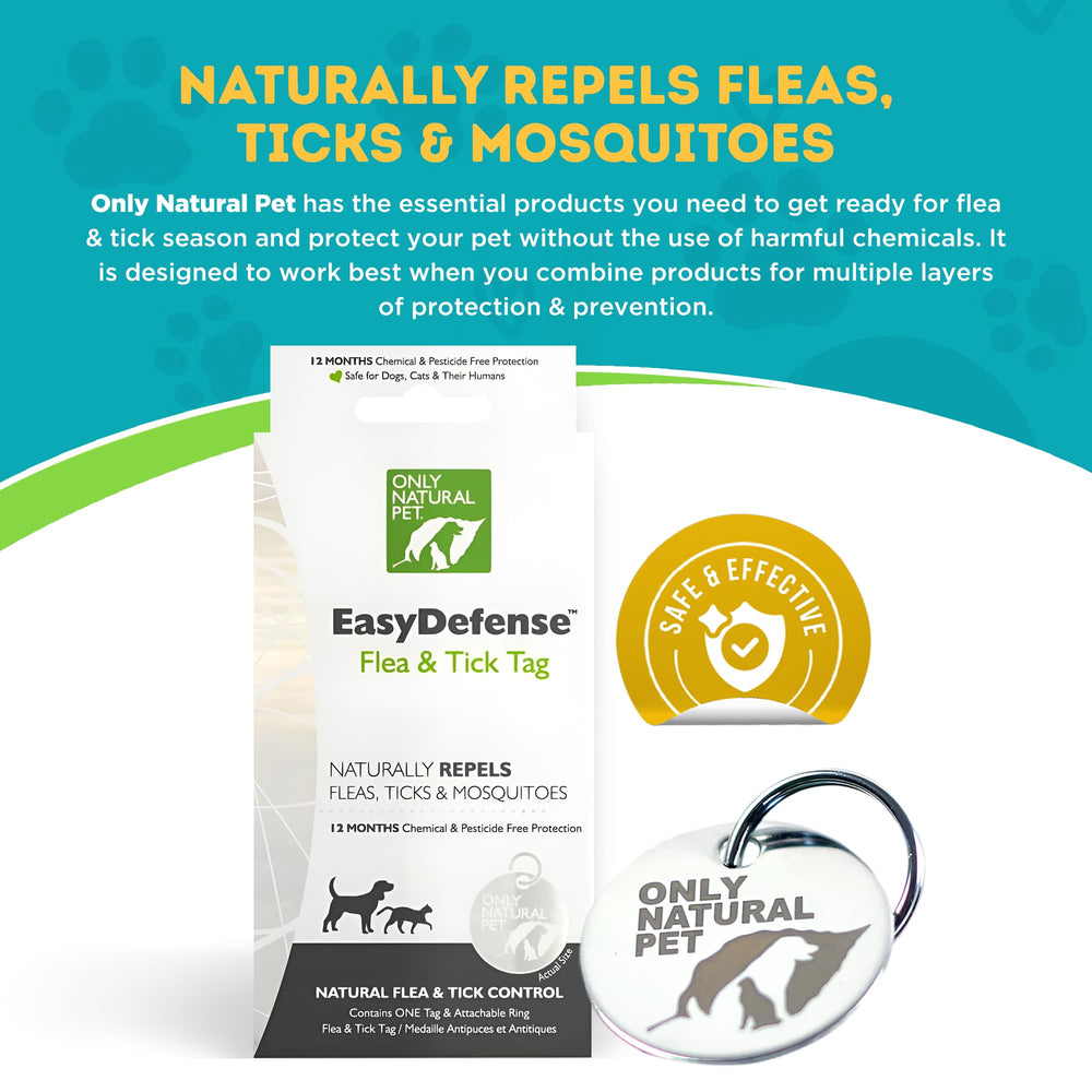 Only Natural Pet EasyDefense clip ligero en collar, fácil de poner sin añadir volumen