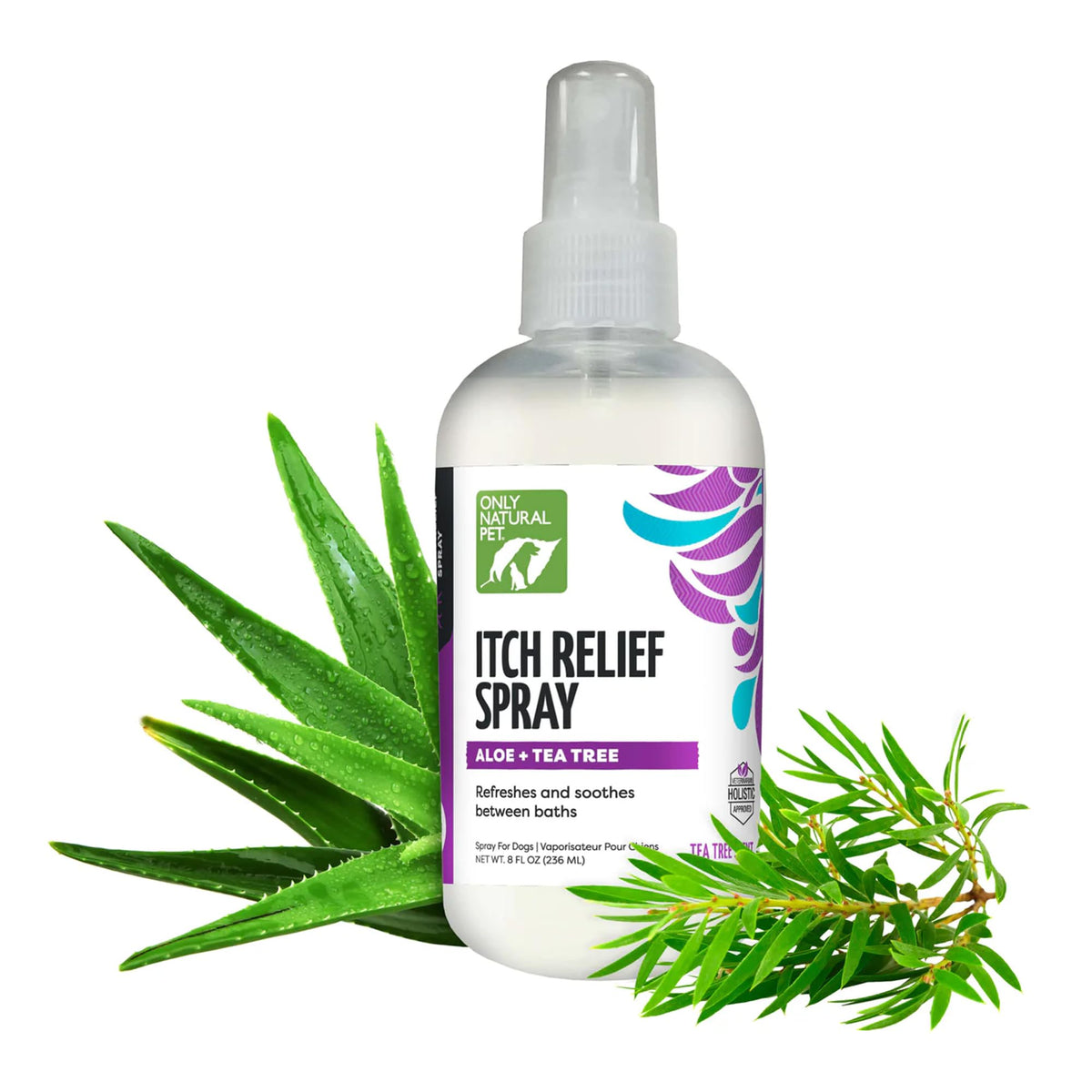 Only Natural Pet spray alivio de picor para perros con aloe y árbol de té hidrata la piel