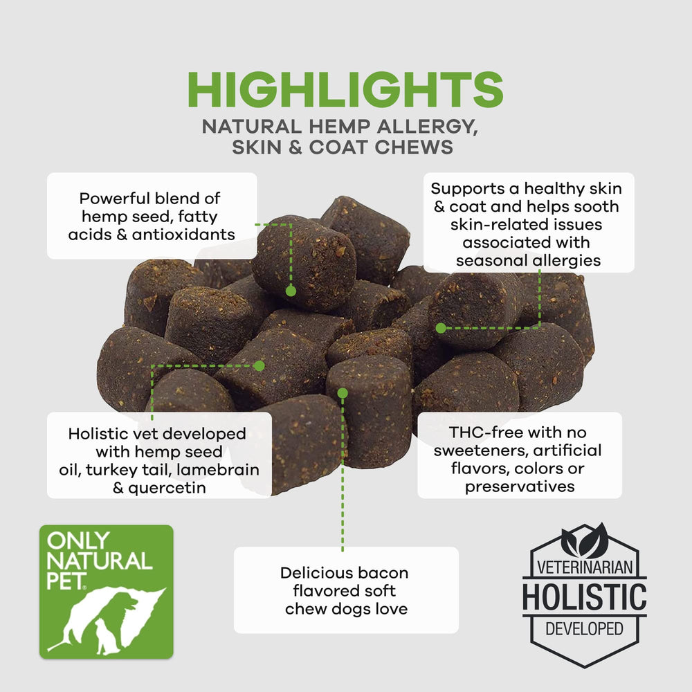 Only Natural Pet Hecho en Estados Unidos, producto desarrollado por veterinarios.
