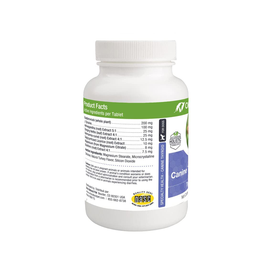 Only Natural Pet ingredientes clave visibles para el bienestar general del perro