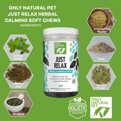 Textura suave de las gomitas calmantes de Only Natural Pet para perros, aptas para uso diario.
