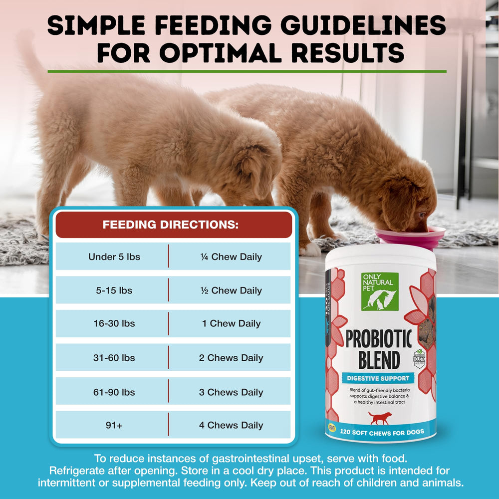 Apto para cachorros y perros adultos, de Only Natural Pet.