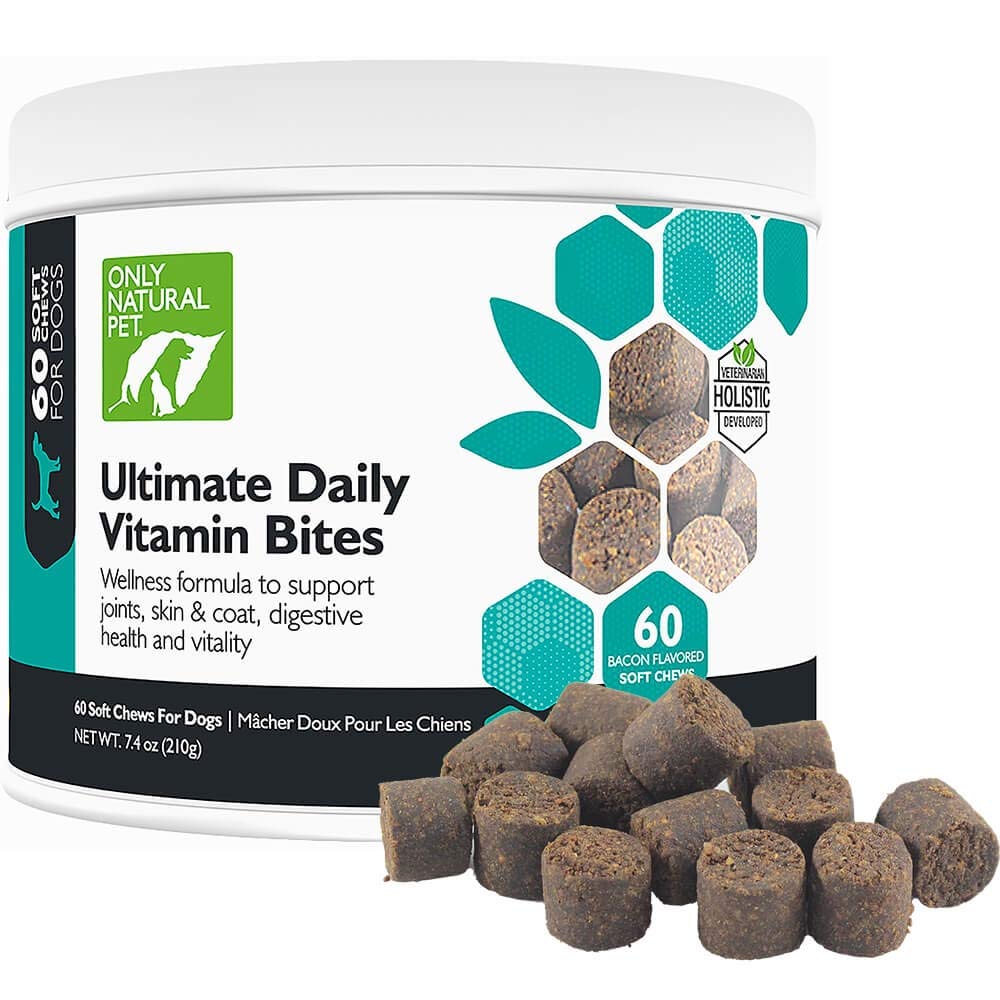 Only Natural Pet vitaminas diarias para perros en botella, apoyo a vitalidad