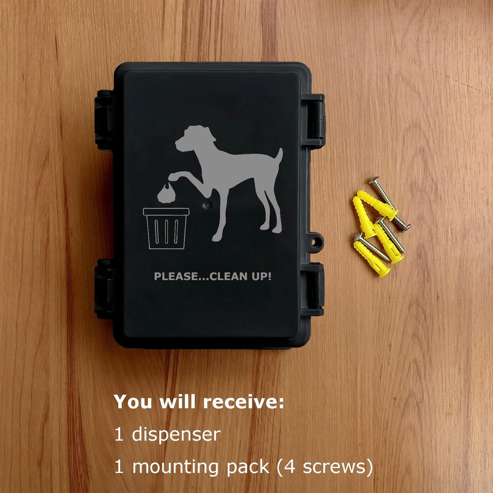 Onybte dispensador con señal de perro mejora visibilidad en patios.