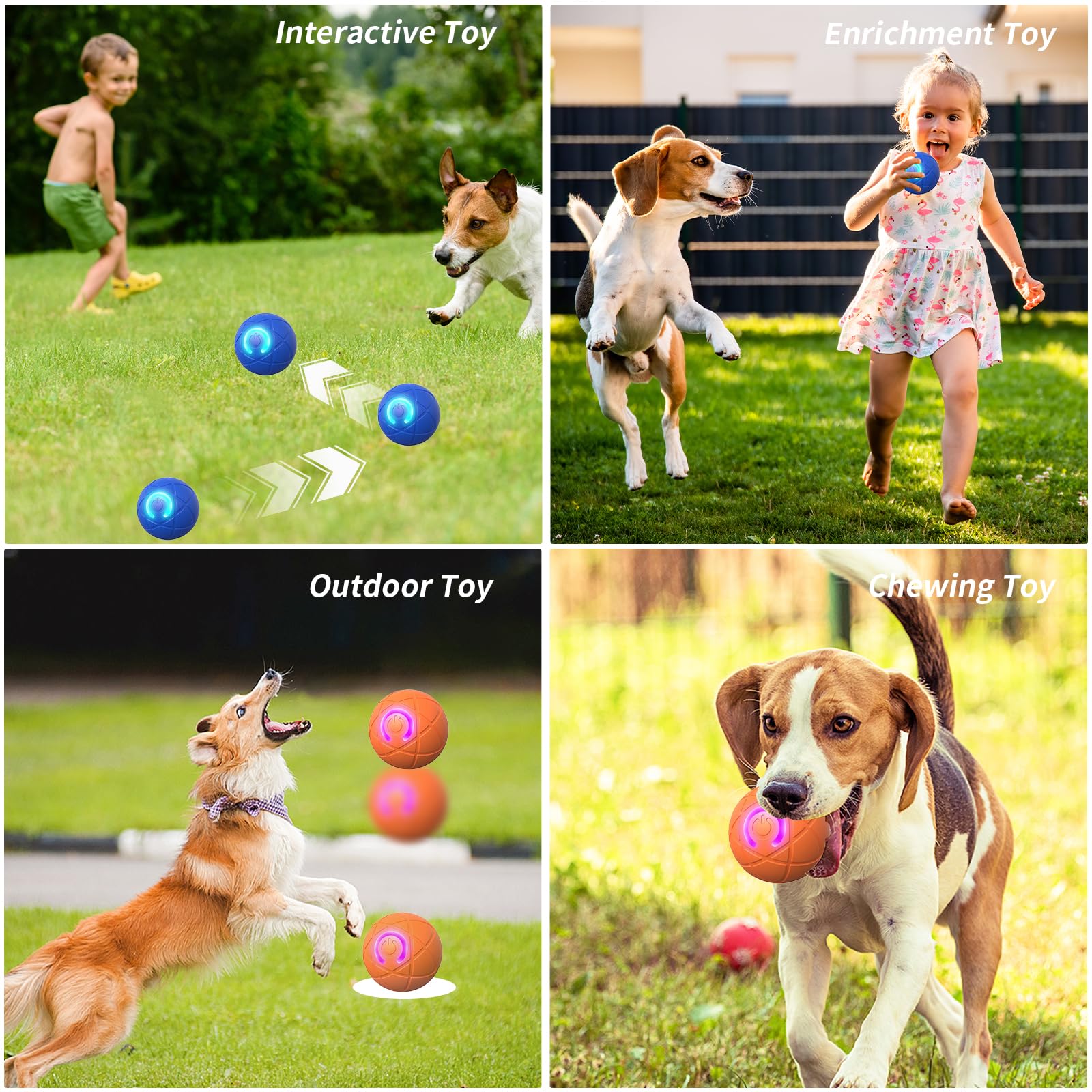 OOXYG bola recargable para perros, sesiones de juego sin cables.