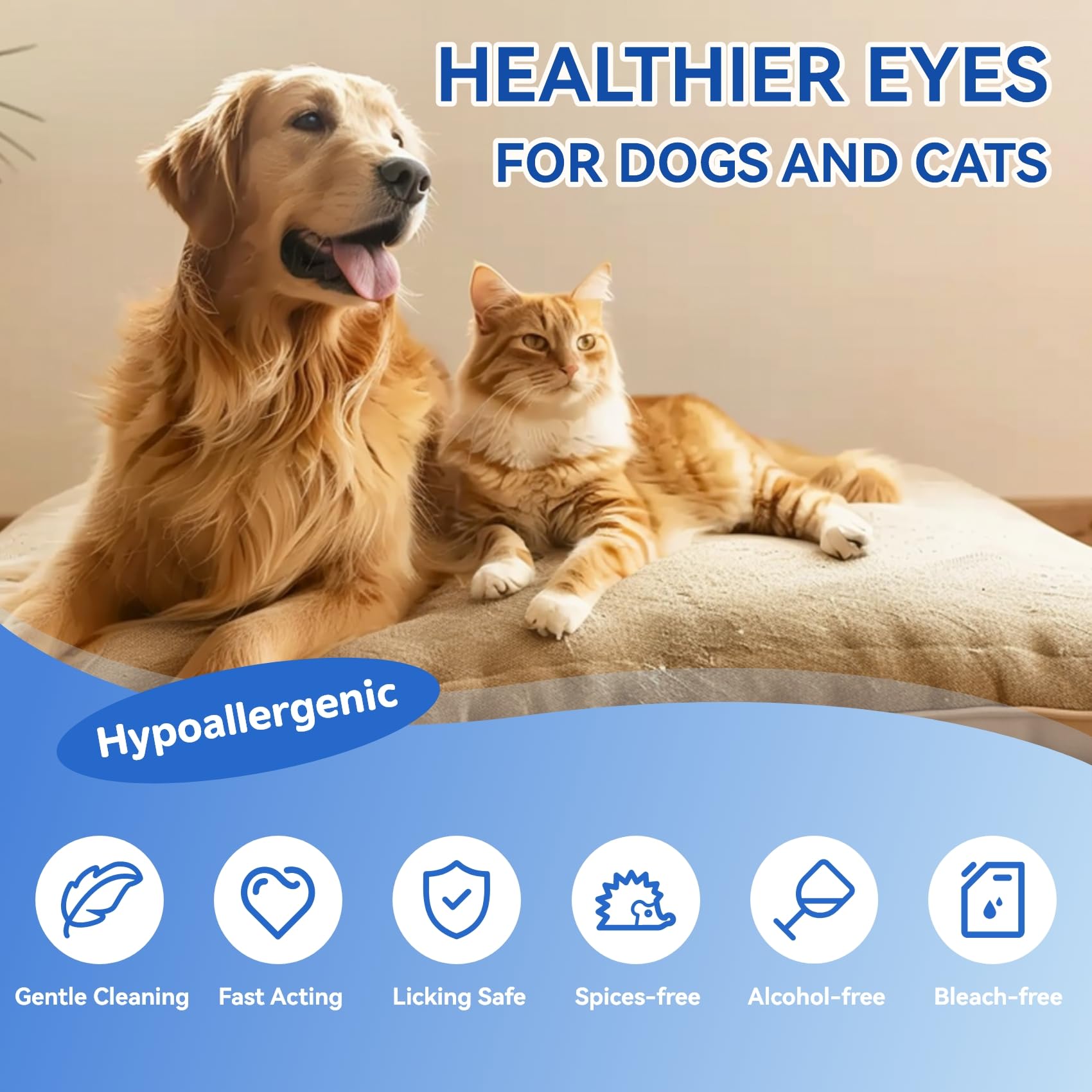 Opdent: tejido de algodón suave para mayor potencia de limpieza ocular.