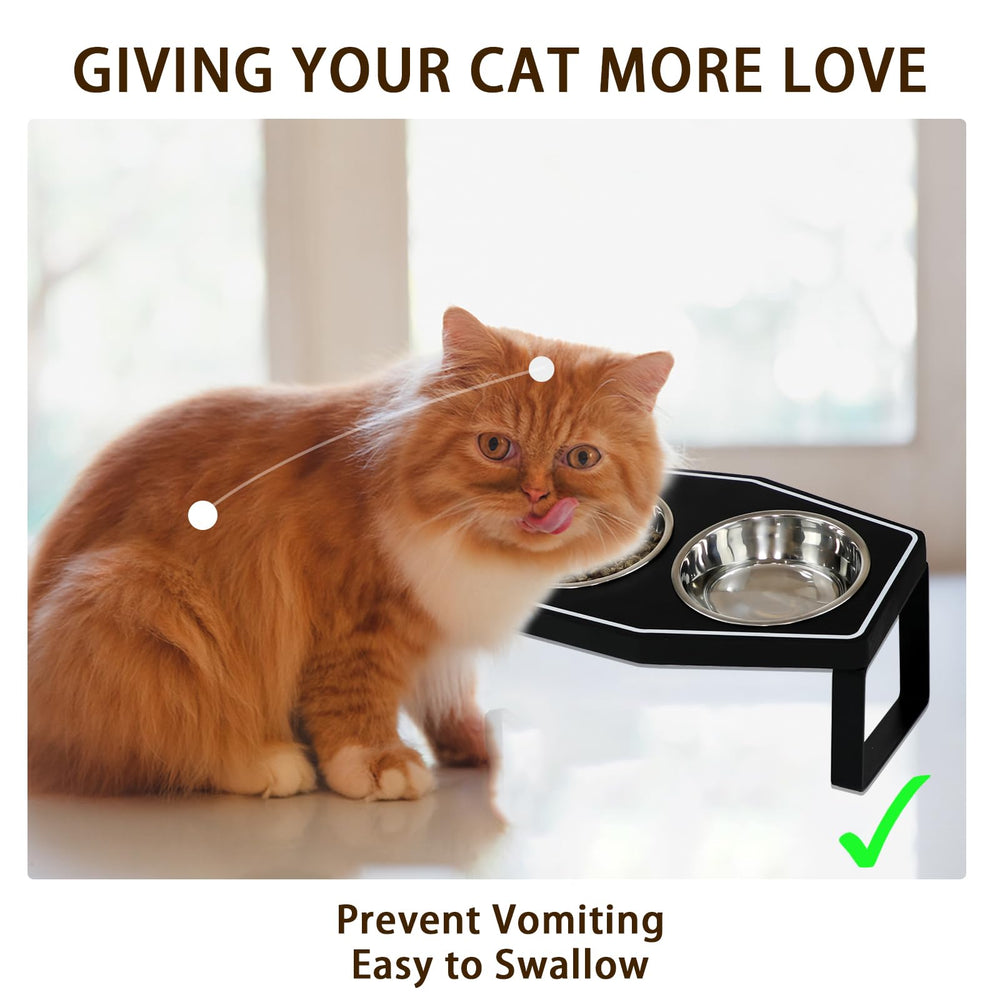 OPELETNNT diseño ergonómico para la alimentación, cómodo para gatos.