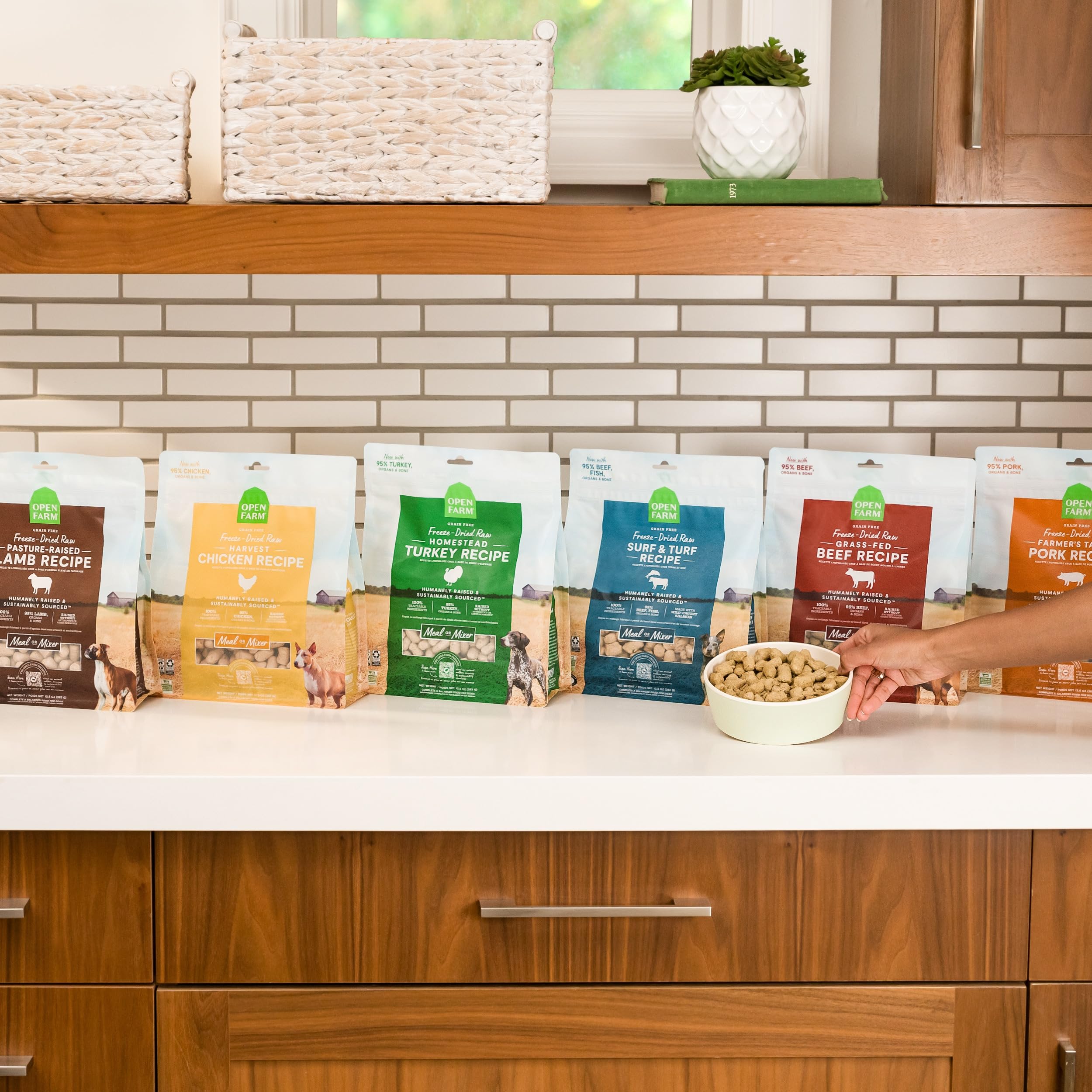 Open Farm alimento deshidratado para perros de cerdo, fuente de proteína