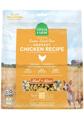 Open Farm bocaditos deshidratados para perro, crujientes y sabrosos para cada comida.