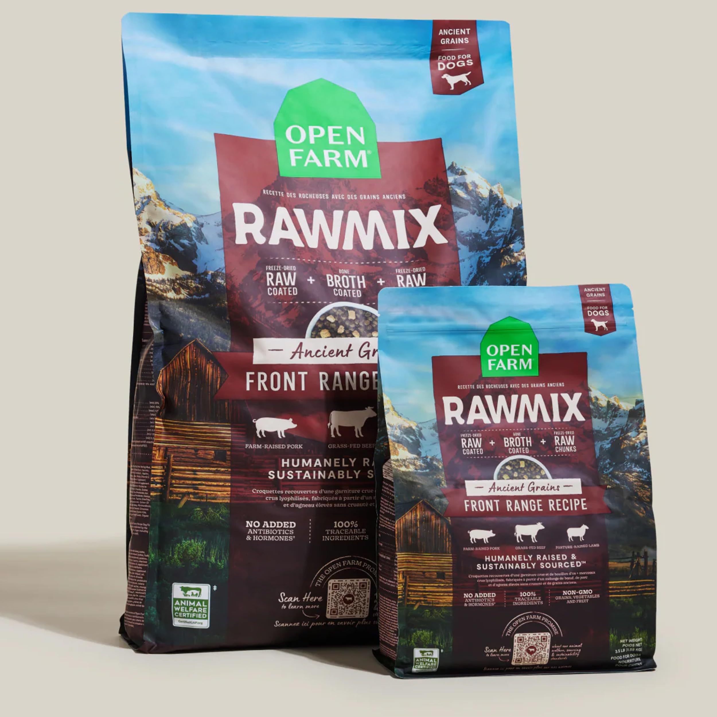 Open Farm bolsa de 3-5 lb facilita pruebas de dieta.