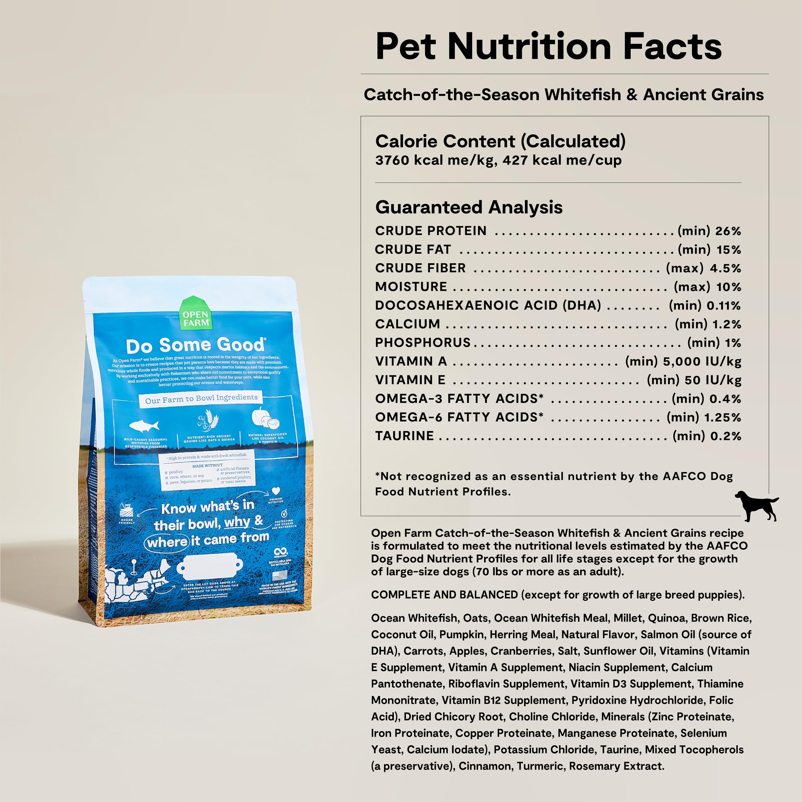 Open Farm Dieta completa y balanceada para perros de distintas edades.