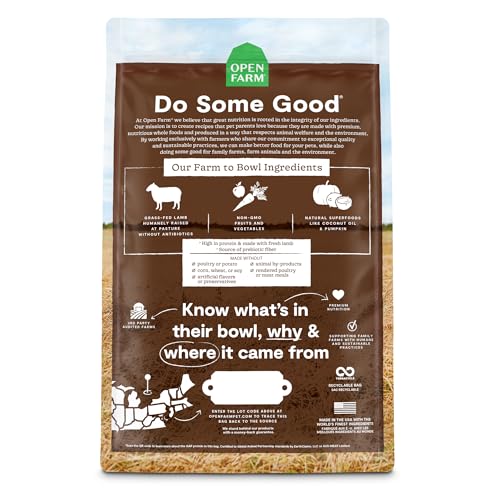 Open Farm frutas y verduras sin OGM para perros equilibrados.