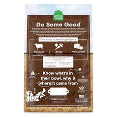 Open Farm frutas y verduras sin OGM para perros equilibrados.