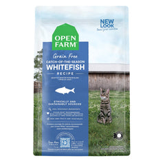Open Farm gato comida seca de pescado blanco de temporada para una dieta equilibrada