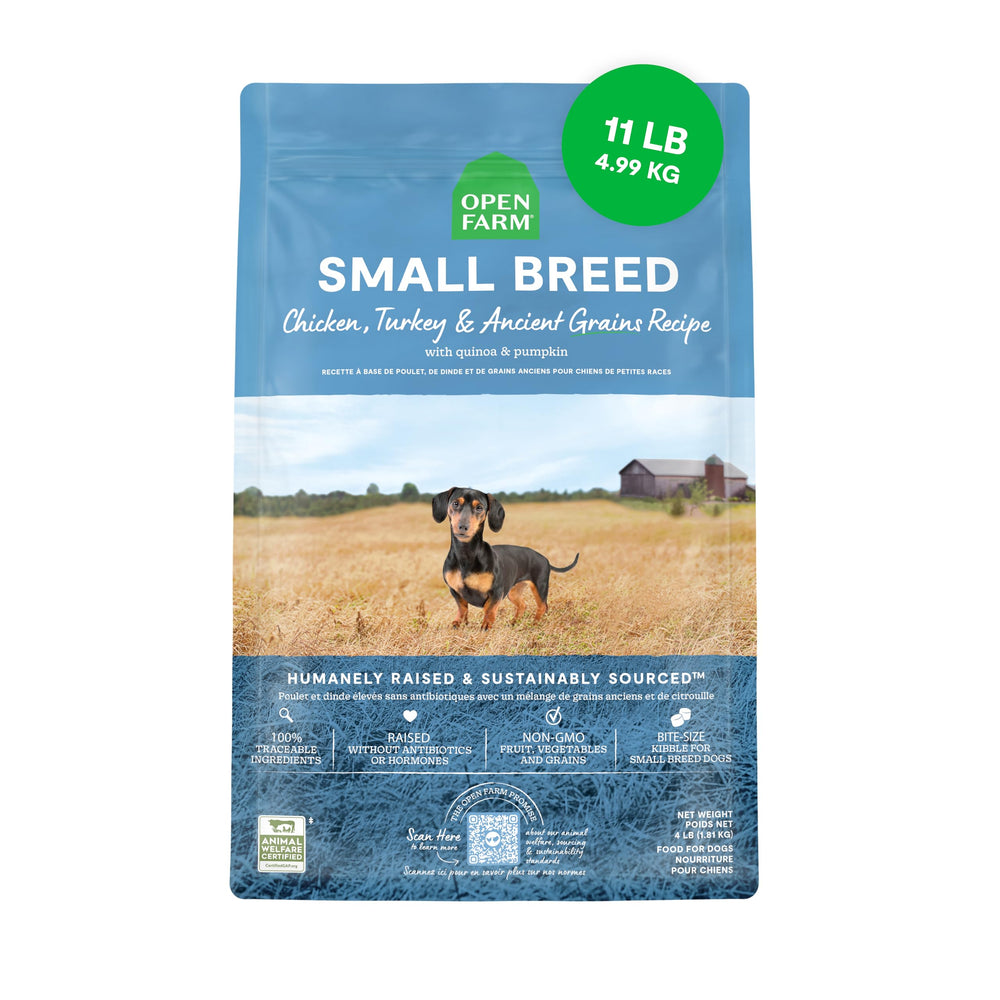 Open Farm grano antiguo para perros pequeños en bolsa de 11 libras