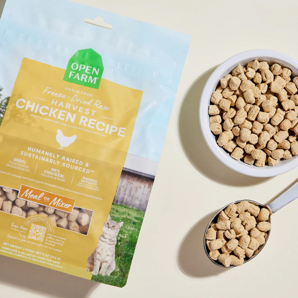 Open Farm Harvest Chicken, trozos liofilizados con sabor intenso