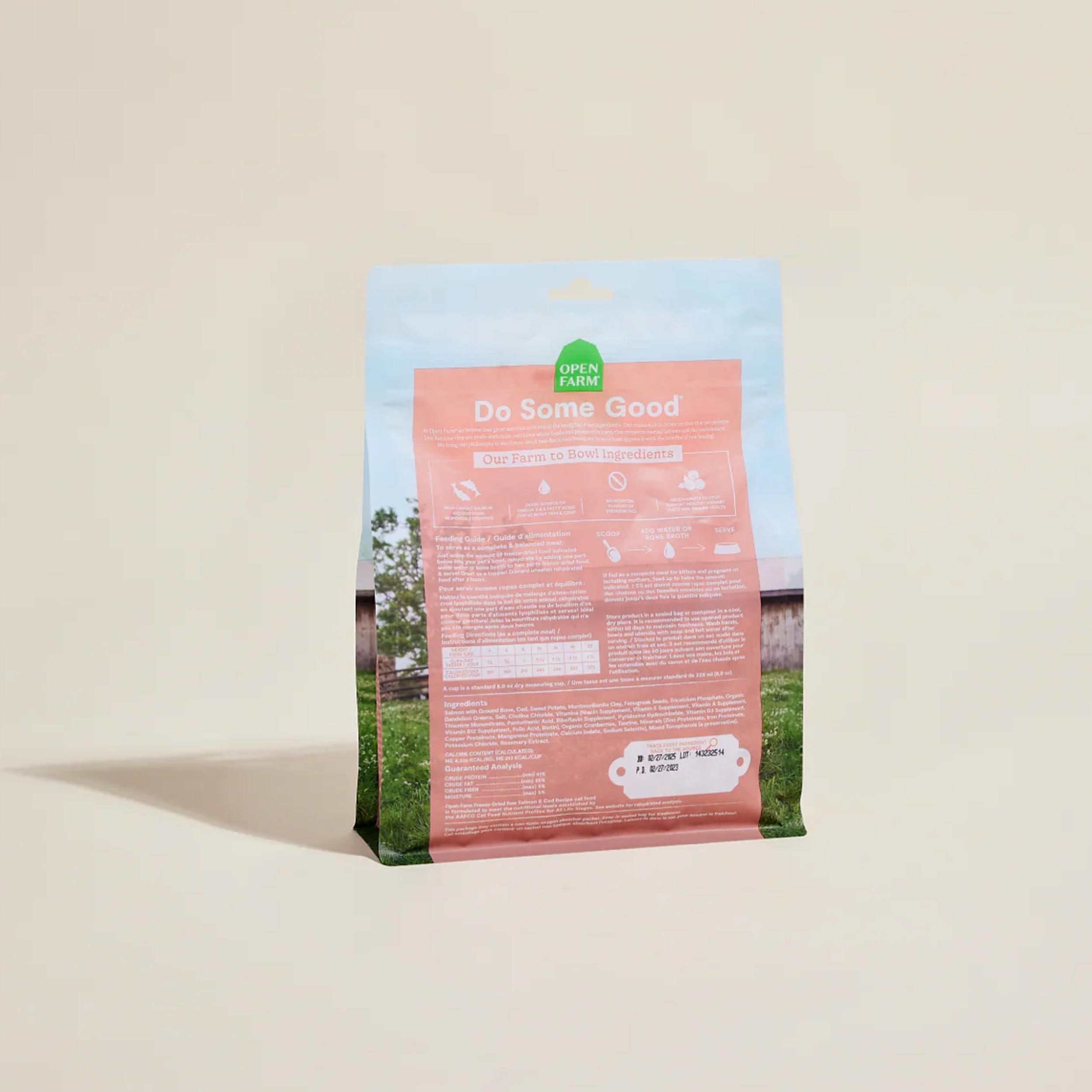 Open Farm ingredientes limpios y rastreables, sin conservantes artificiales para tranquilidad diaria.