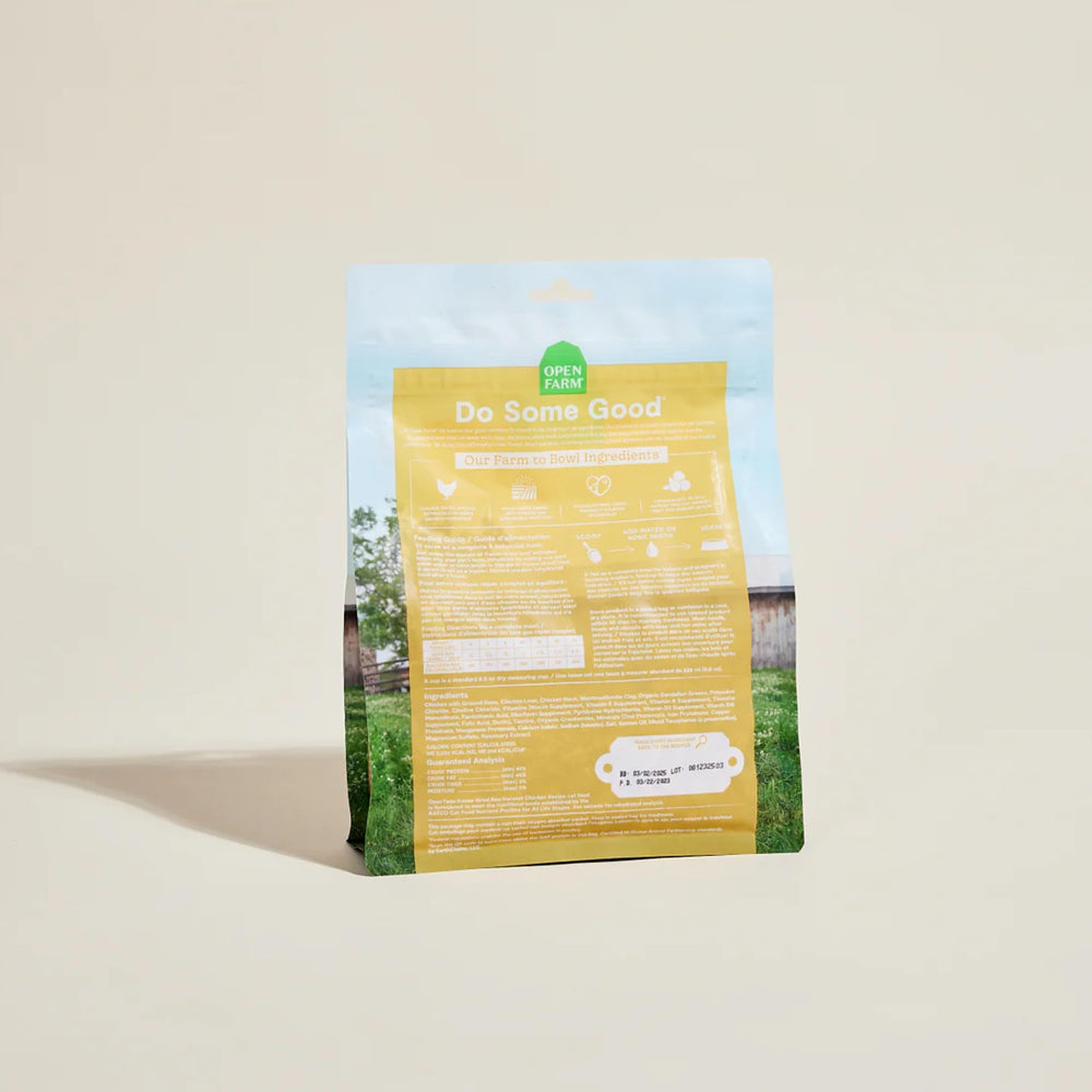 Open Farm Harvest Chicken, ingredientes sin maíz ni trigo ni soja