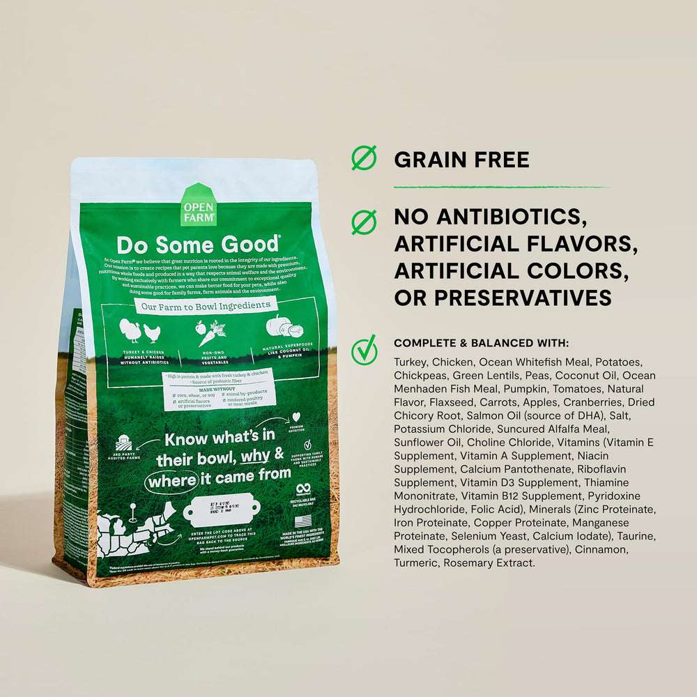 Open Farm: kibble seco para perros, proteína de calidad.
