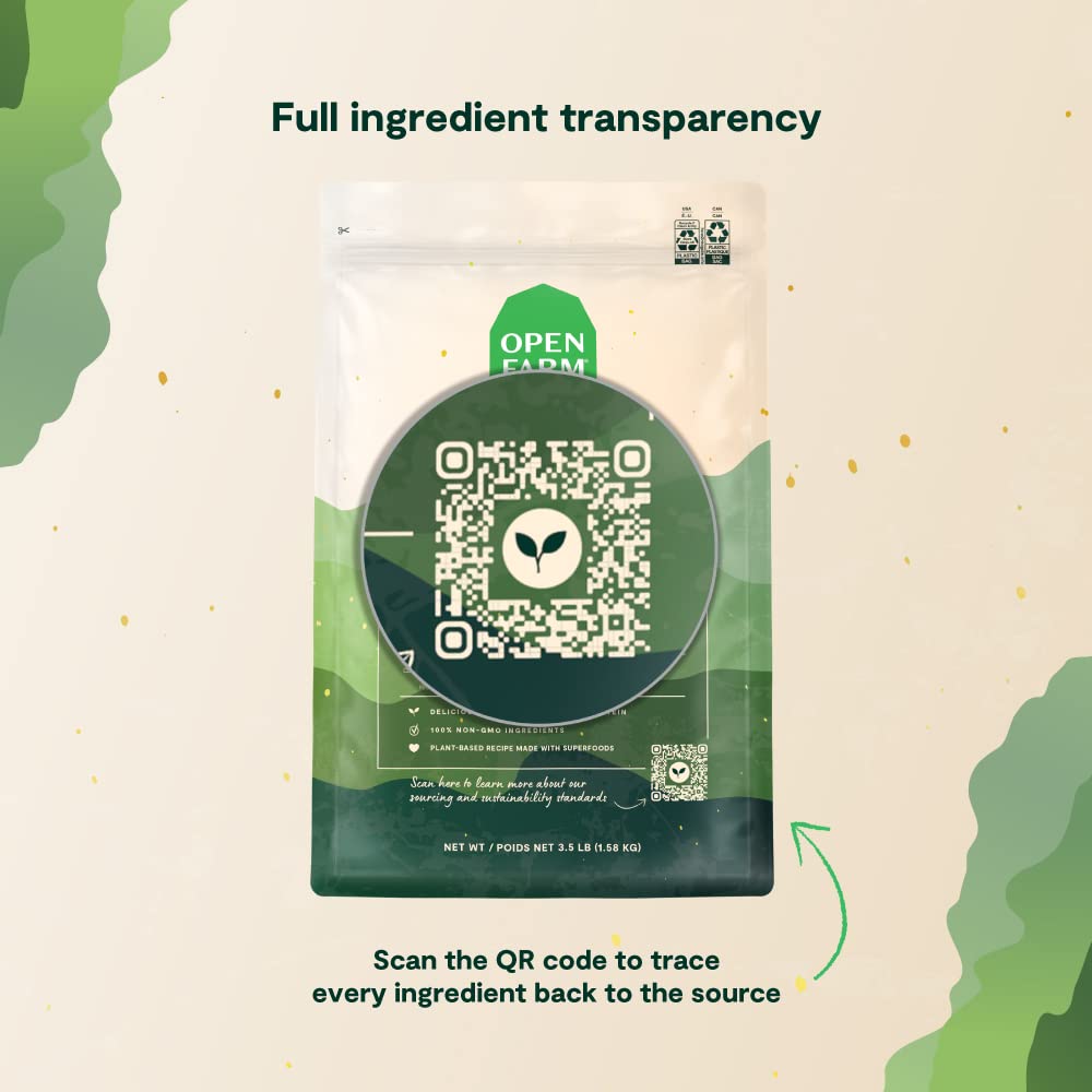 Open Farm Kind Earth: empaque reciclable para sostenibilidad.