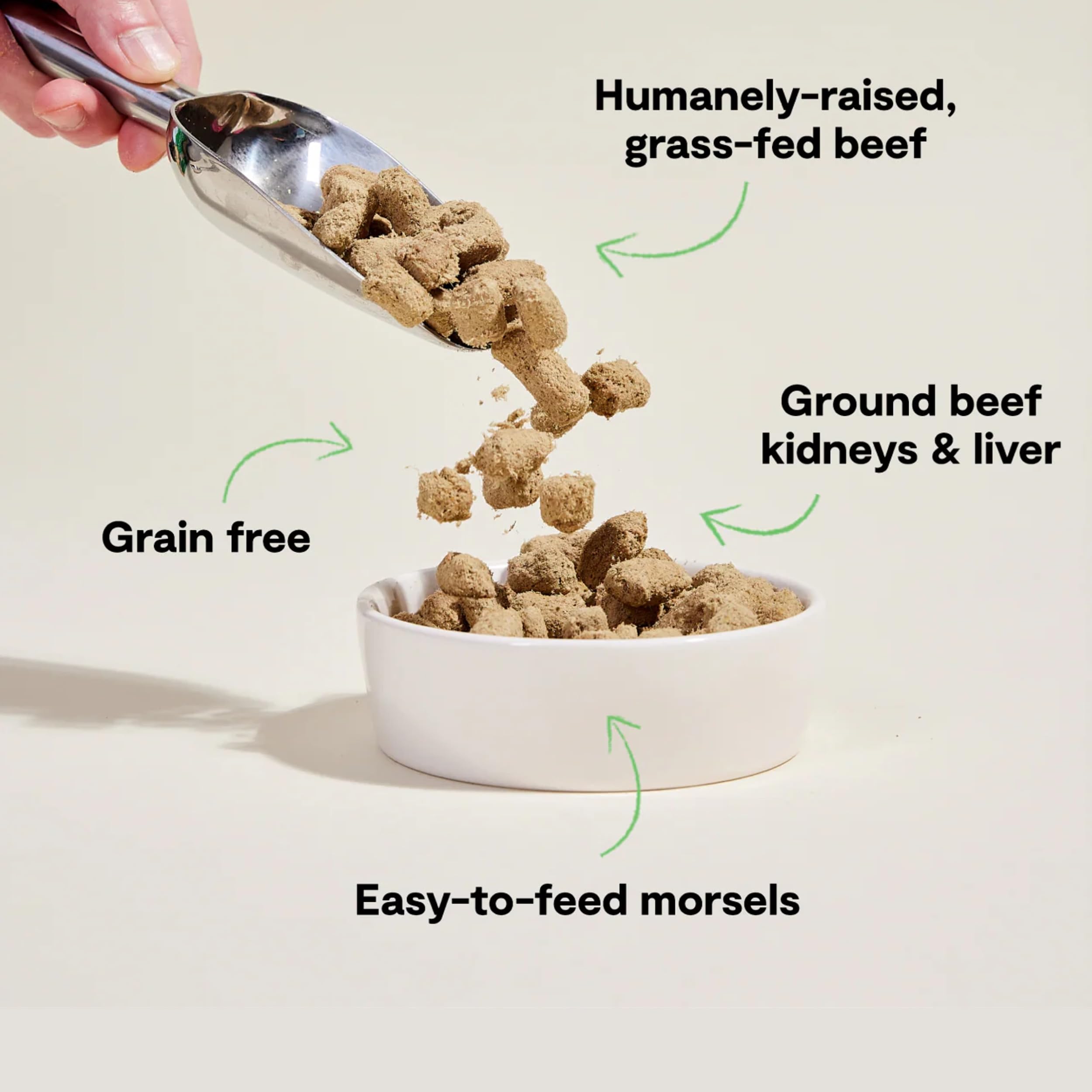 Open Farm Morsels liofilizados con vegetales orgánicos para una dieta equilibrada.