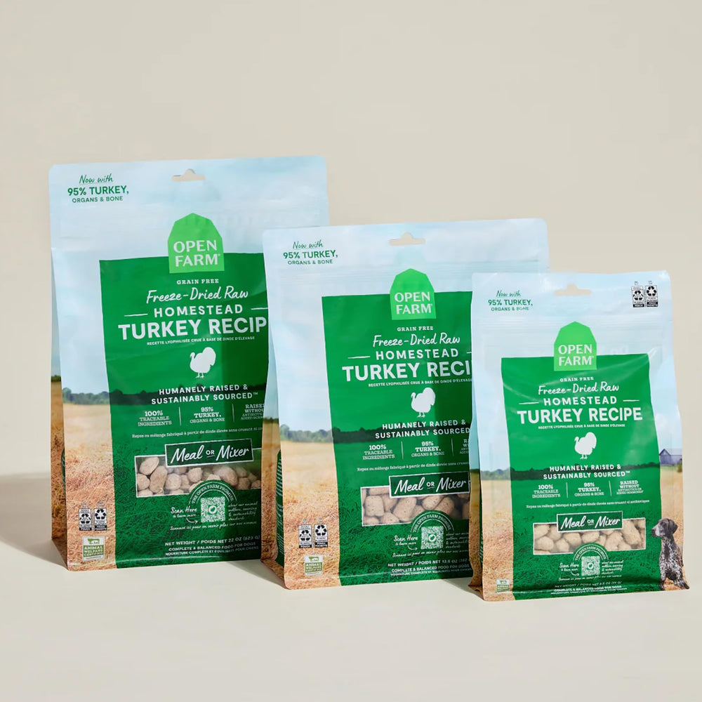 Open Farm Bocaditos de Pavo como topper sabroso para comidas