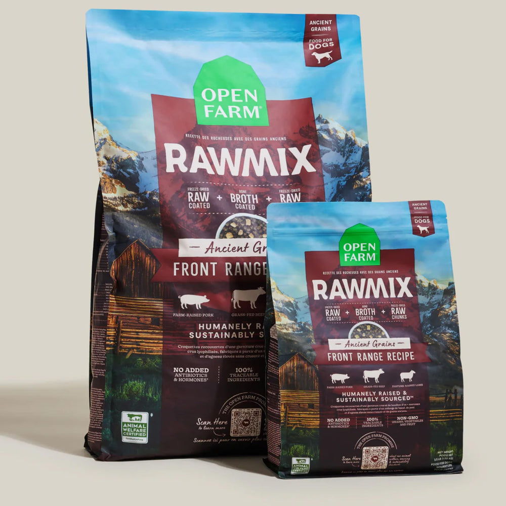 Open Farm RawMix trazabilidad por lote, transparencia que inspira confianza en la alimentación diaria.