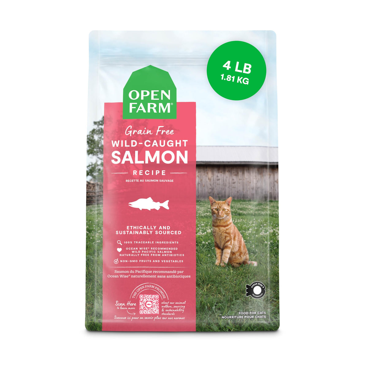 Open Farm salmón-receta: croquetas crujientes con sabor a salmón para una dieta equilibrada
