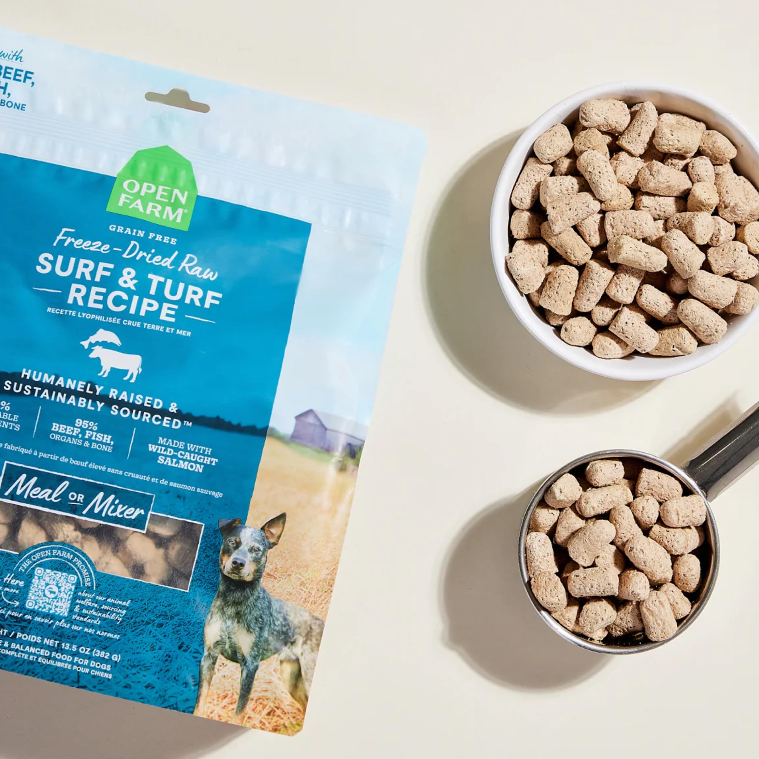 Open Farm Surf & Turf: vegetales orgánicos y superfoods para equilibrio.