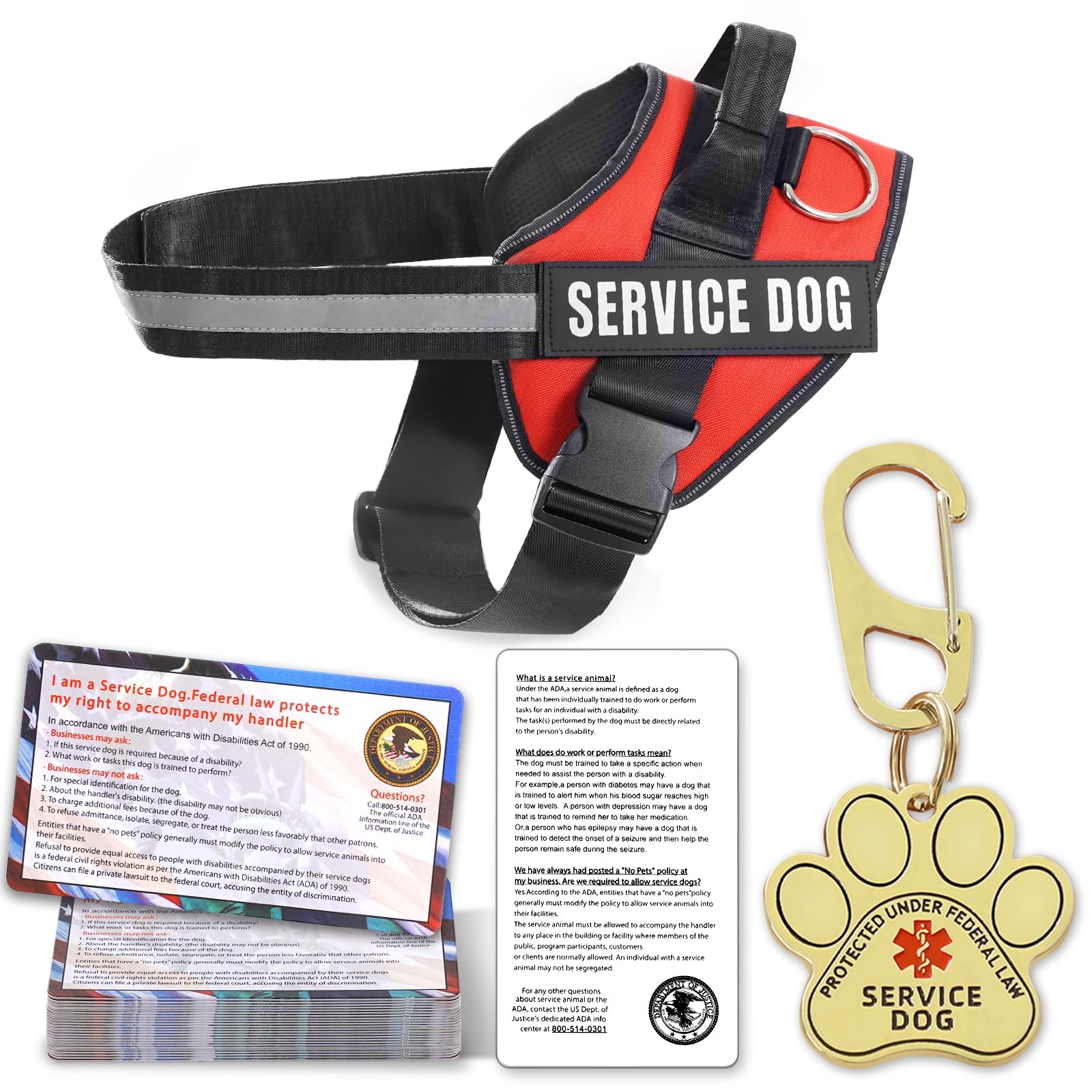 Opstin arnés servicio perro: ajuste cómodo para paseos diarios.