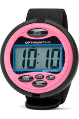 Reloj Optimum Time OE399 Rosa visto de frente para cronometrar competencias