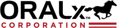 Oralx-B etiqueta de producto, hecho en EE.UU., información clara para el entrenador.