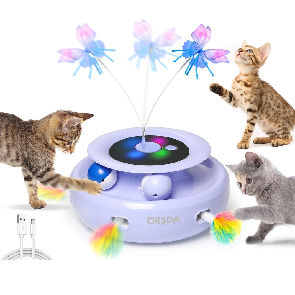 ORSDA gato, bola giratoria, ejercicio divertido para gatos activos durante el día.