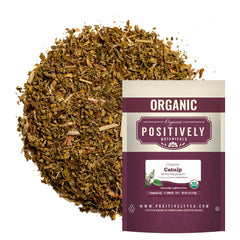 Organic Positively Tea Company té catnip - hojas sueltas con aroma suave para infusión relajante.