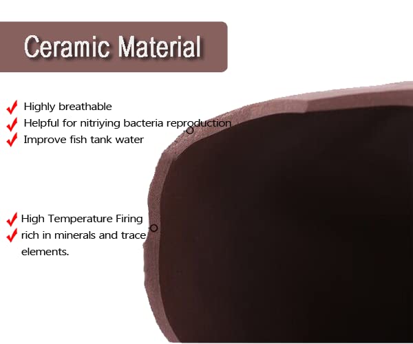 OrgMemory caverna ceramica acuario: refugio natural para peces y tranquilidad visual.