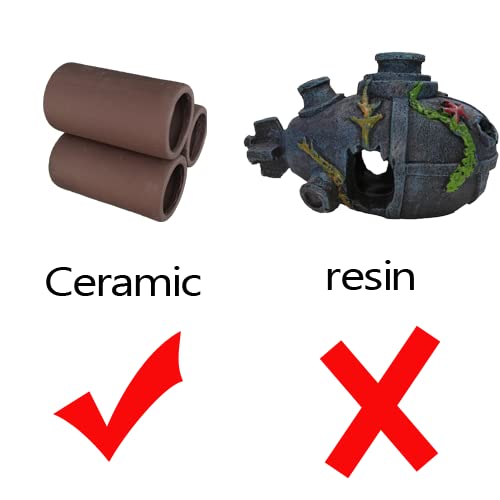 OrgMemory ornamento ceramico natural: decoración segura y duradera para acuarios.