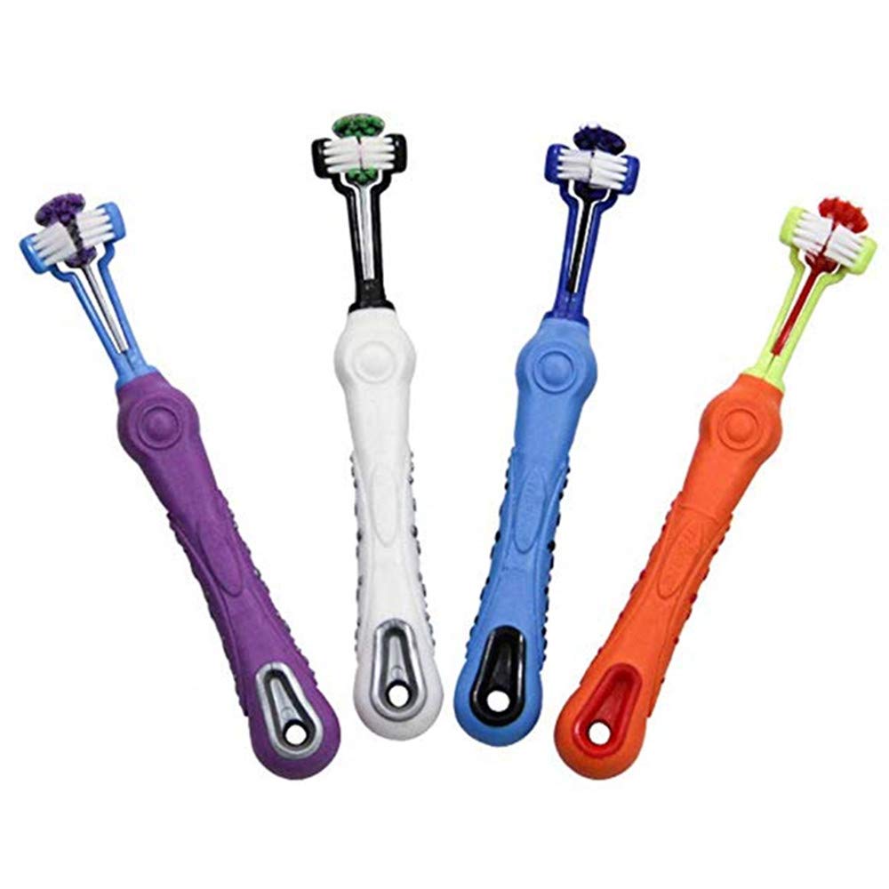 Cepillo Orgrimmar de tres lados para una limpieza precisa de la boca de la mascota.