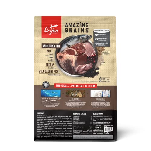 ORIJEN Amazing Grains Regional Red, primeros ingredientes para nutrición de alto valor