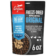 ORIJEN Epic Bites: bolsa-frente, snack sabroso para perros como premio