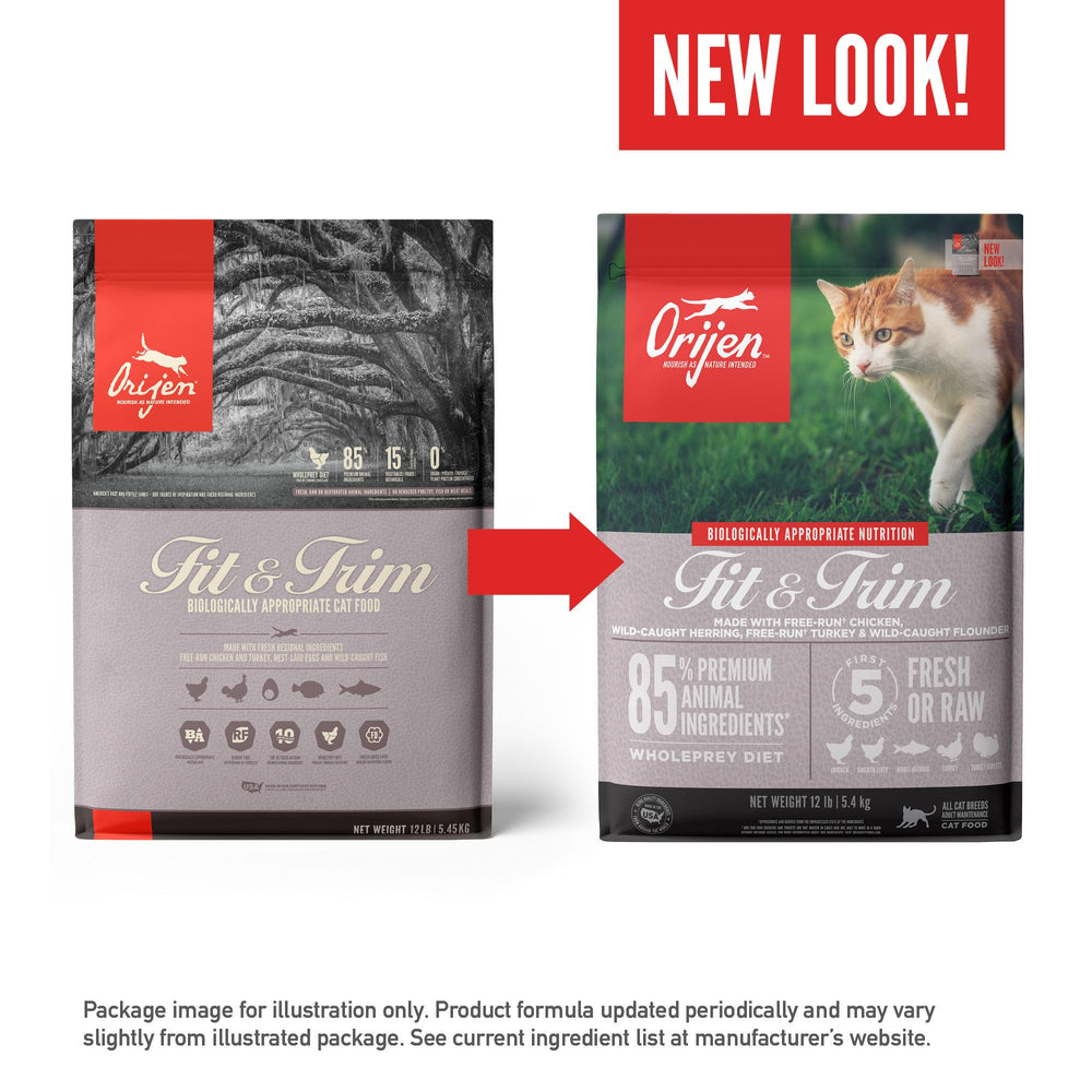 ORIJEN Fit & Trim bolsa de 12 libras opción premium para gatos activos