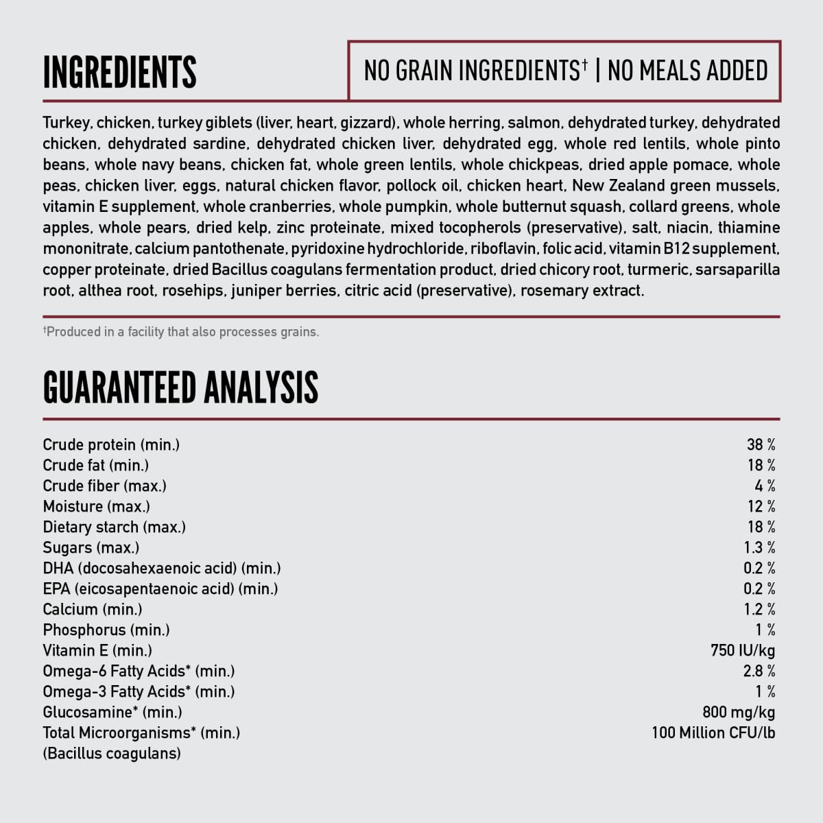 ORIJEN producido-en-eeuu utiliza insumos globales para calidad constante.