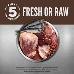 ORIJEN Regional Red, ingredientes WholePrey con órganos y huesos para vitalidad.