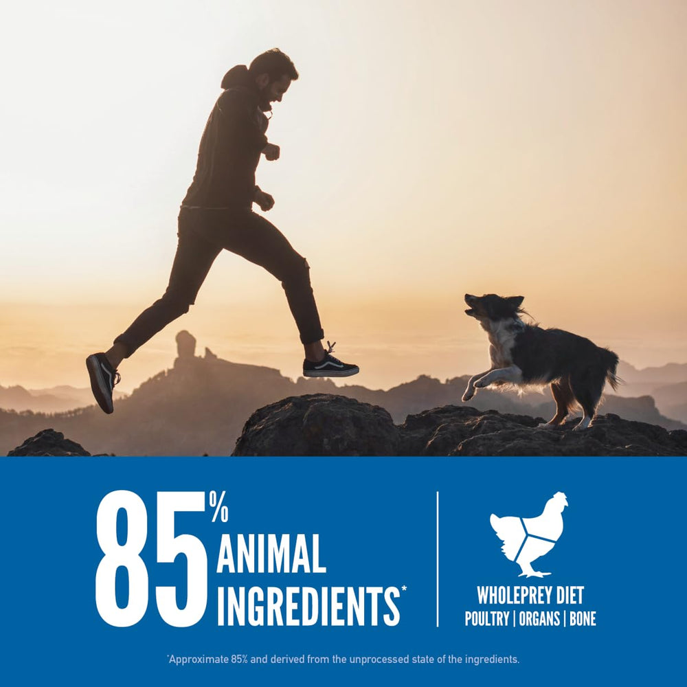 ORIJEN WholePrey: órganos y huesos para nutrición completa.