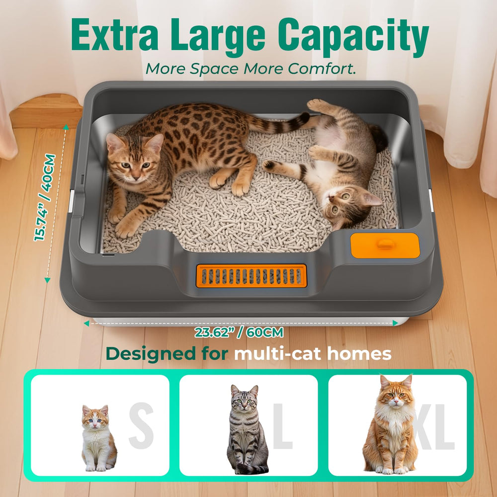 OROLEY caja de acero inoxidable, facilita limpieza y controla olores.