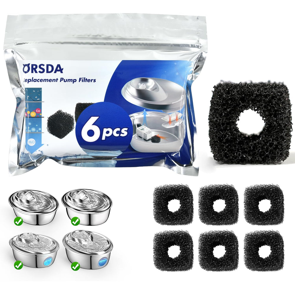 ORSDA filtro bomba para fuente de mascotas, visualización de componente de filtración y beneficio de flujo estable