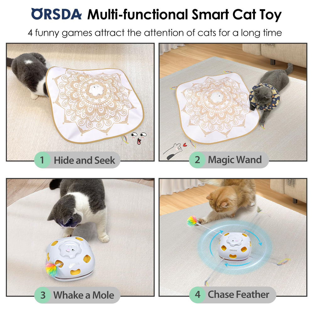 ORSDA Juguete gato ocultos busca, ideal para entretenimiento prolongado en casa.