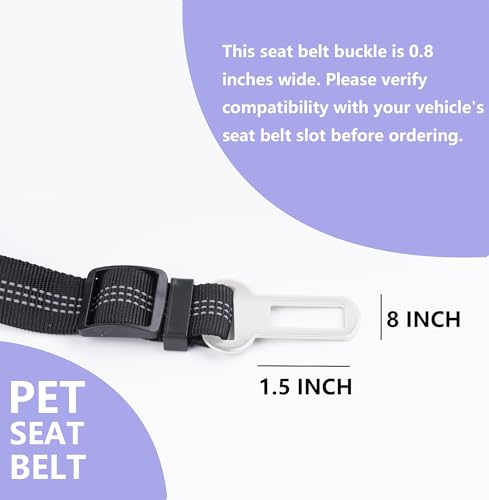 Ortarco Cinturón para perro en coche retráctil con giro de 360 grados